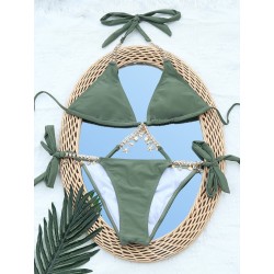 Sexy bikini set - with crystal / metal decorationsBeachwear