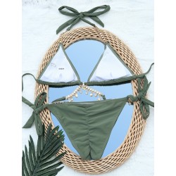 Sexy bikini set - with crystal / metal decorationsBeachwear