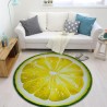 Tapete redondo decorativo - padrão de frutas - limão