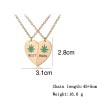 Heart shaped pendant with necklace - BEST BUDS - 2 piecesNecklaces