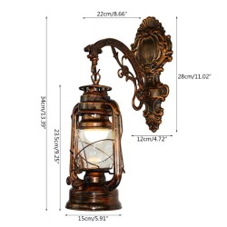Vintage LED wall lamp - iron lanternWall lights