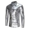 Fashionable shiny metallic long sleeve shirtT-shirts