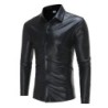 Fashionable shiny metallic long sleeve shirtT-shirts