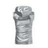 Shiny metallic hooded vestJackets