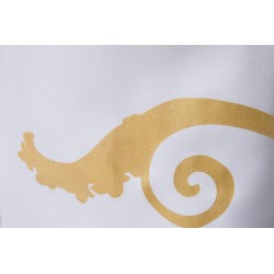 Camisa elegante de manga comprida - impressão barroca dourada de luxo