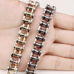 Pulseira de aço inoxidável - design de corrente de motocicleta