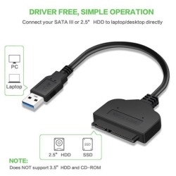 Cabo SATA para USB 3.0 / USB 2.0 - adaptador
