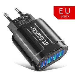 Carregador USB de 4 portas - carga rápida QC 3.0 - 48W