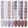 Decorações de unhas de cristal coloridas