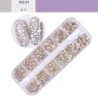 Decorações de unhas de cristal coloridas