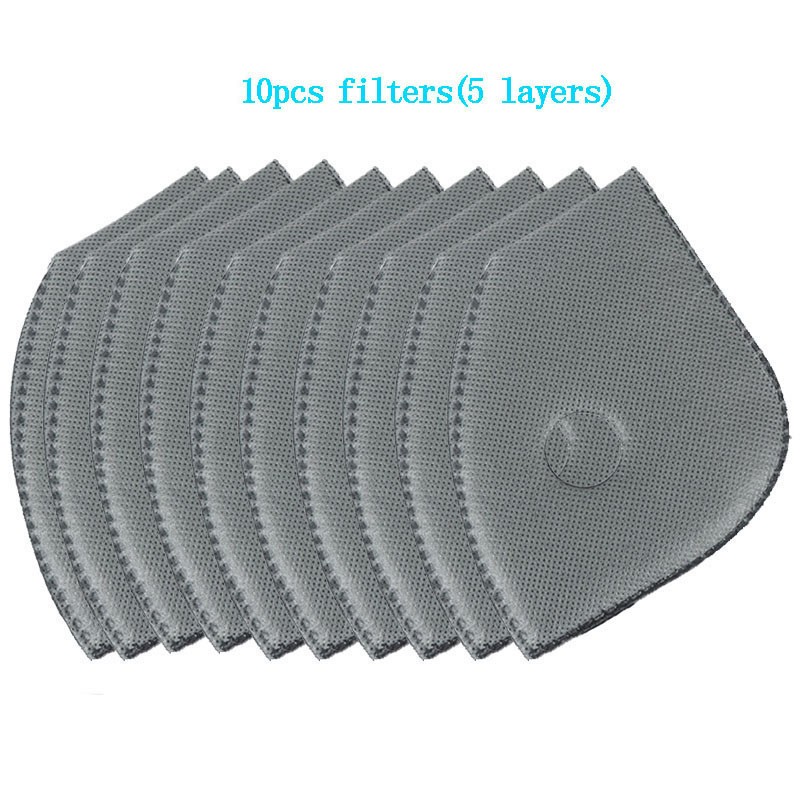 PM25 - filtros de substituição de máscara facial de carvão ativado - 10 peças