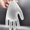 Luvas transparentes descartáveis - para uso alimentar / médico / cirúrgico - 100 peças