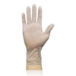 Luvas transparentes descartáveis - para uso alimentar / médico / cirúrgico - 100 peças