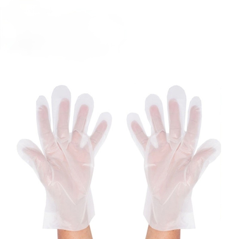 Luvas transparentes descartáveis - para uso alimentar / médico / cirúrgico - 100 peças
