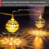 Fio de LED - bolas de metal prateado - alimentado por bateria - decoração de Natal / jardim