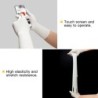 Luvas nitrílicas descartáveis compridas - polivalentes - função touch screen - impermeáveis - brancas