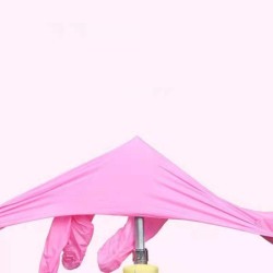 Luvas de vinil descartáveis - multiuso - à prova d'água - grau alimentício - rosa - 100 peças