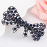Gancho de cristal azul elegante - flores / borboletas / laço
