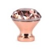 Rose gold furniture handles - knobs with crystal - 10 piecesFurniture