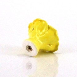 Puxadores para móveis de cerâmica - puxadores em forma de rosas - 10 peças