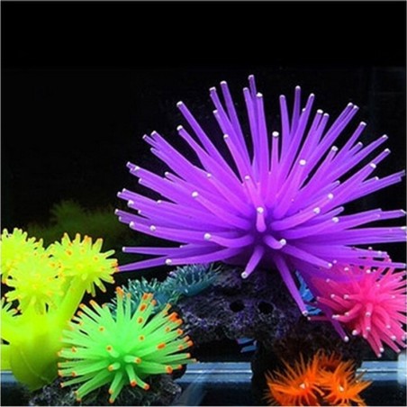 Decoração de aquário luminosa - coral de silicone