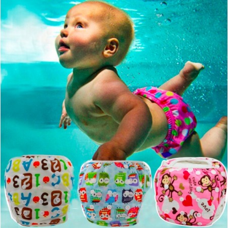 Fralda de natação para bebé - ajustável - impermeável - calças de piscina