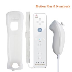 2 in 1 wireless remote - motion plus / Nunchuck - for Nintendo Wii / Wii U JoystickControllers