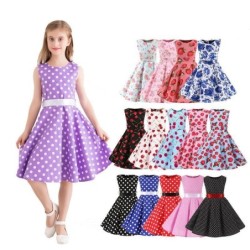 Vestido sem mangas verão - bolinhas / estampado de flores