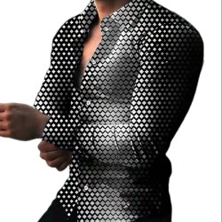 Elegant long sleeve shirt - geometric printT-shirts