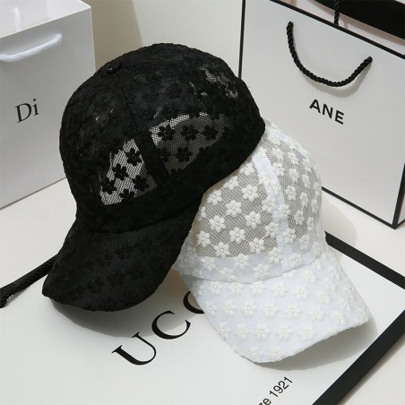 Summer baseball cap - flowery laceHats & Caps