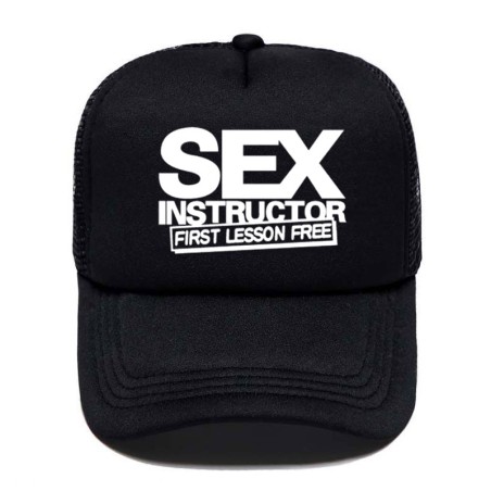 Boné de beisebol engraçado - letras SEX INSTRUCTOR