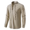 Camisa clássica de manga longa - decote amarrado