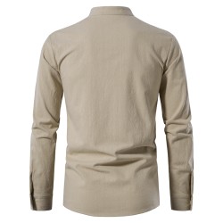 Camisa clássica de manga longa - decote amarrado