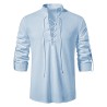 Camisa clássica de manga longa - decote amarrado
