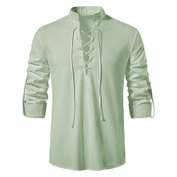 Camisa clássica de manga longa - decote amarrado