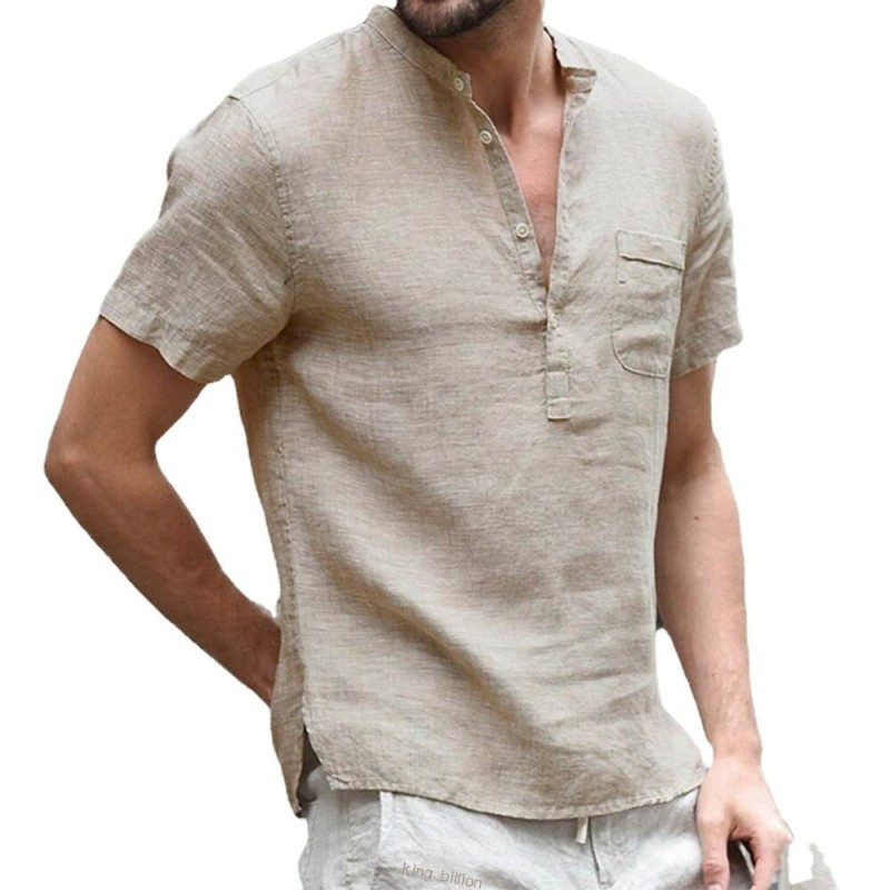 Camisa clássica de manga curta - decote abotoado