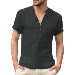Camisa clássica de manga curta - decote abotoado