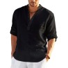 Camisa manga longa clássica - decote abotoado
