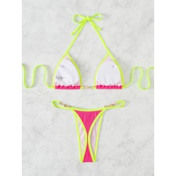 Sexy bikini set - with metal decorationsBeachwear