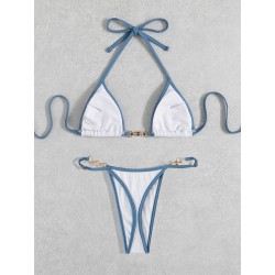 Sexy bikini set - with metal decorationsBeachwear