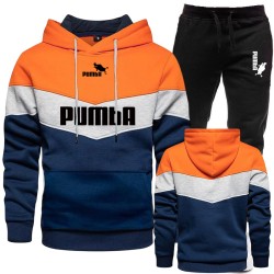 Colorful striped hoodie / black pants - tracksuit - setPants