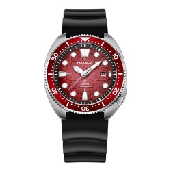 LIGE - stainless steel Quartz watch - waterproof - silicone strap - redWatches