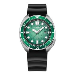 LIGE - relógio de quartzo de aço inoxidável - à prova d'água - pulseira de silicone - verde