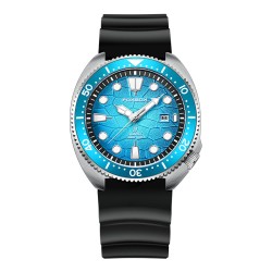LIGE - relógio de quartzo de aço inoxidável - à prova d'água - pulseira de silicone - azul