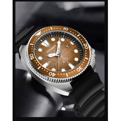 LIGE - stainless steel Quartz watch - waterproof - silicone strap - brownWatches