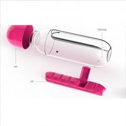 Organizador diário de comprimidos - caixa - garrafa de água - à prova de fugas - 600ml