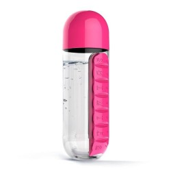 Organizador diário de comprimidos - caixa - garrafa de água - à prova de fugas - 600ml