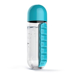 Organizador diário de comprimidos - caixa - garrafa de água - à prova de fugas - 600ml