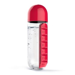Organizador diário de comprimidos - caixa - garrafa de água - à prova de fugas - 600ml