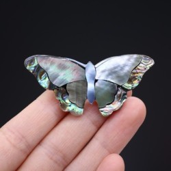 Borboleta de concha de pérola - broche